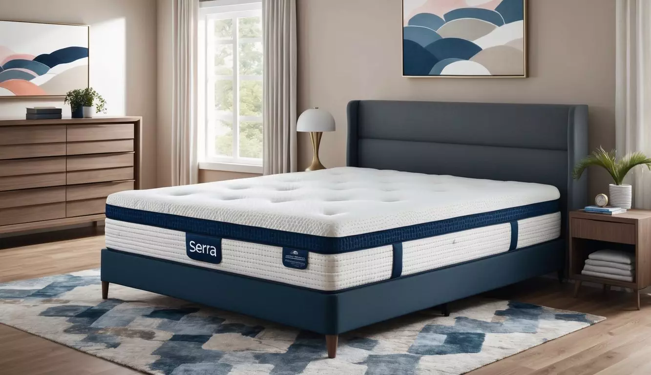 A serta mattress with layers of cushioning and supportive coils