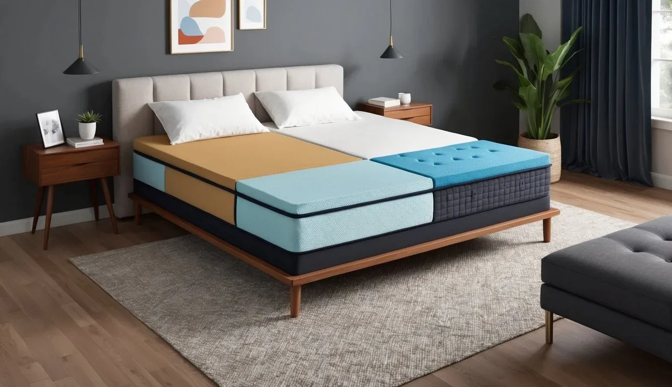 A mattress with varying firmness zones to accommodate different sleeping positions and preferences