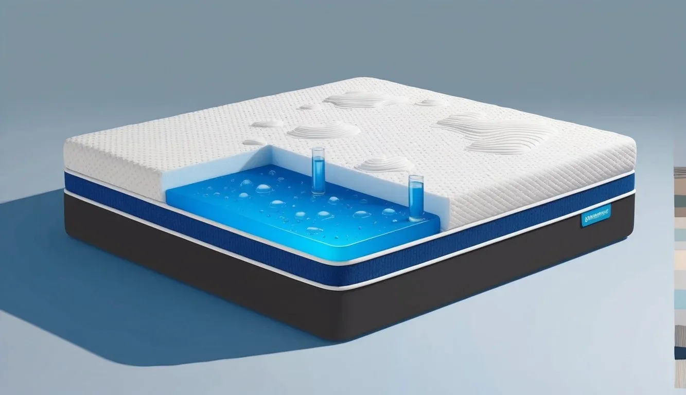 A mattress with supportive memory foam and cooling gel, surrounded by a breathable and hypoallergenic cover