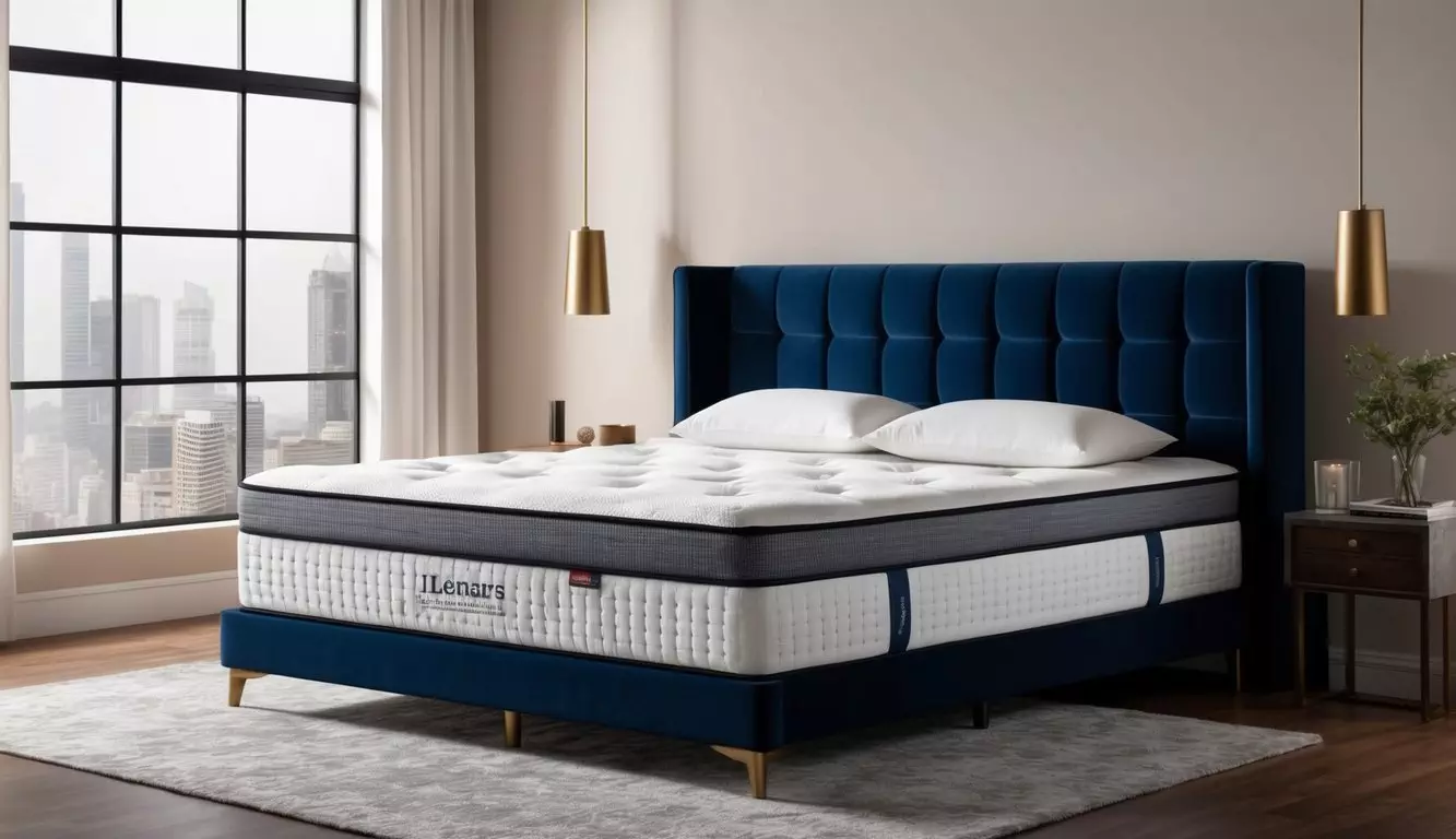 A luxurious mattress with high-quality construction and materials, featuring a plush surface and sturdy support