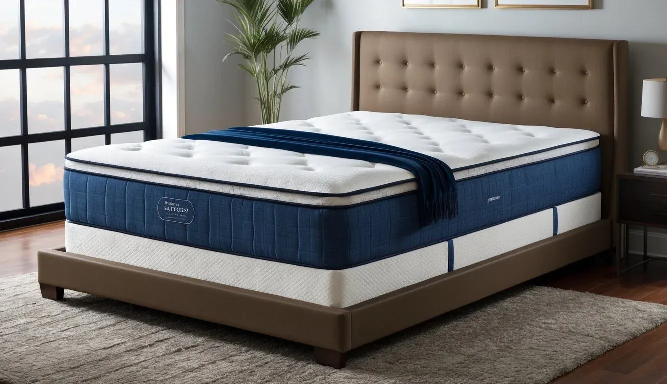 A mattress with a plush pillow top, displaying firmness and support