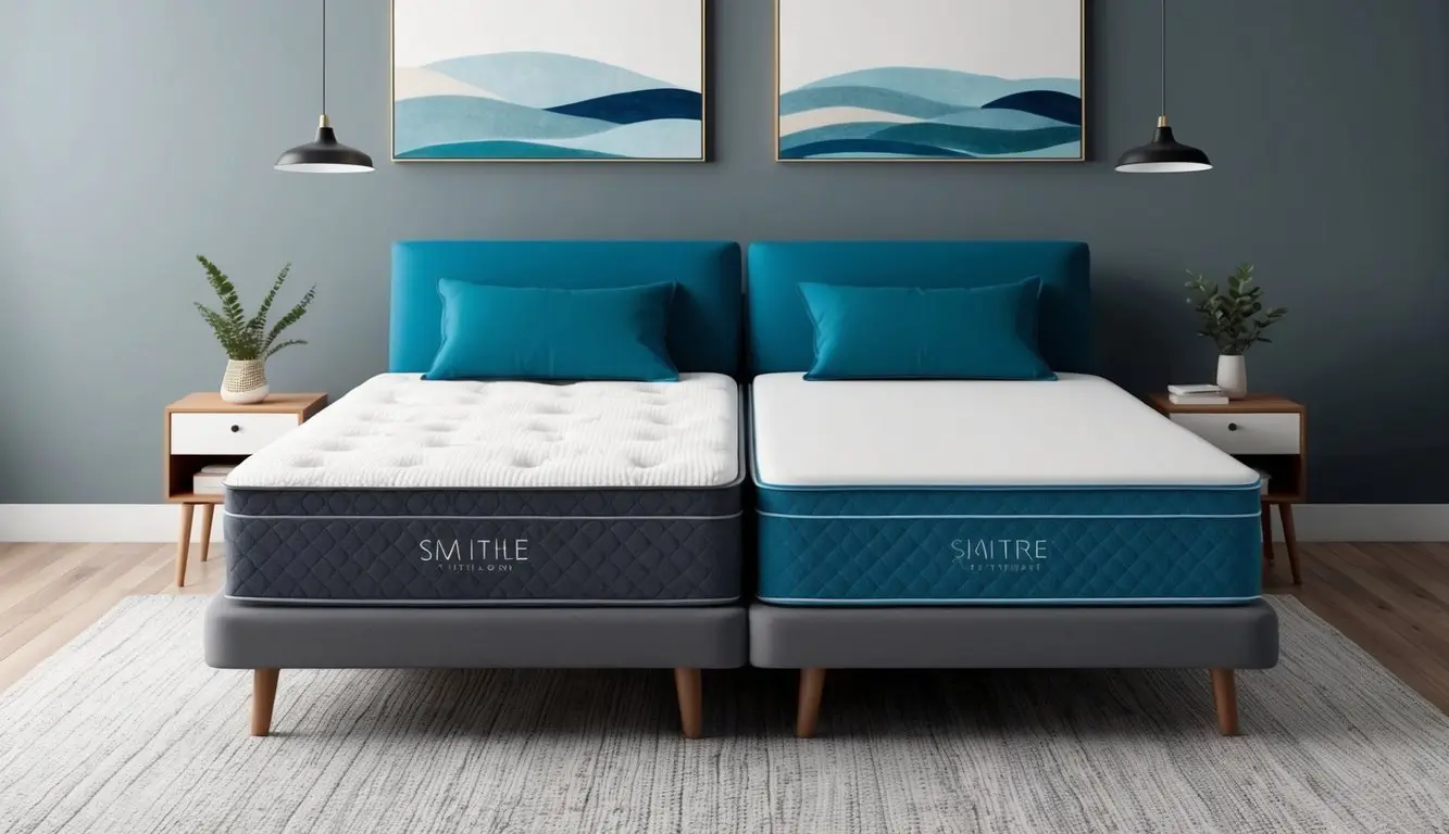 A double-sided mattress with a plush pillow top on one side and a firm surface on the other, showcasing its versatility and comfort options