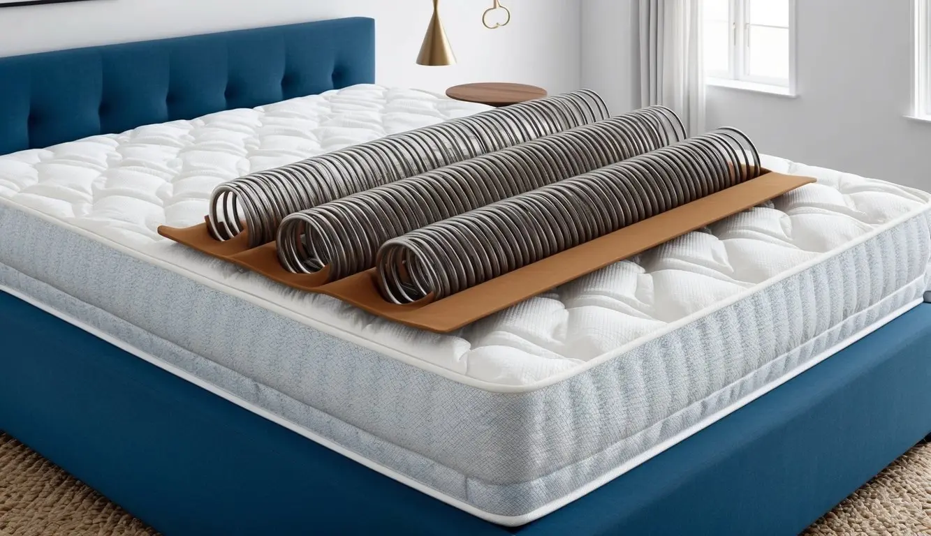 A pocket coil mattress with individual springs encased in fabric, providing support and minimizing motion transfer