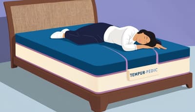 A Tempur-Pedic mattress sags in the middle, causing discomfort for a sleeper
